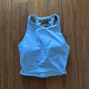 Alo crop top with cross detail on the back